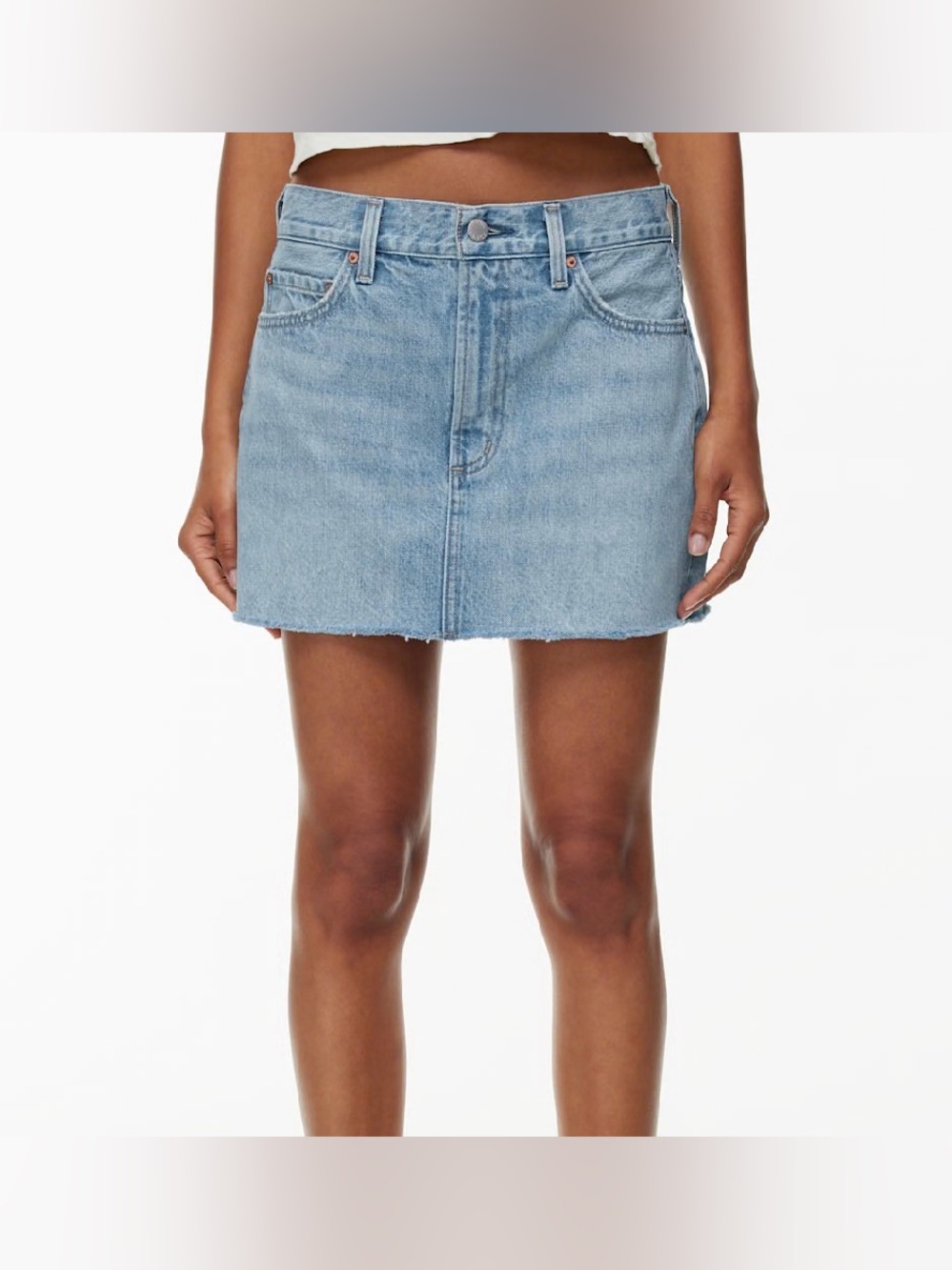 Aritzia Denim Forum The Tori Mini Denim Skirt size 25